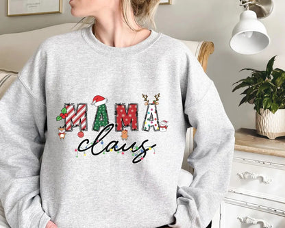 Personalisierter Mama Claus Pullover und Hoodie, Weihnachtsgeschenk für Mama