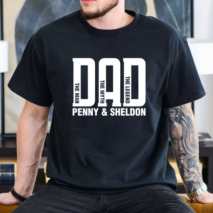 Personalisiertes Papa-Shirt mit Kindernamen - Geschenk zum Vatertag und Weihnachten