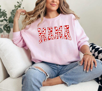 Mama Valentinsherz Valentinstags-Sweatshirt, Valentinstagsgeschenk für Mama