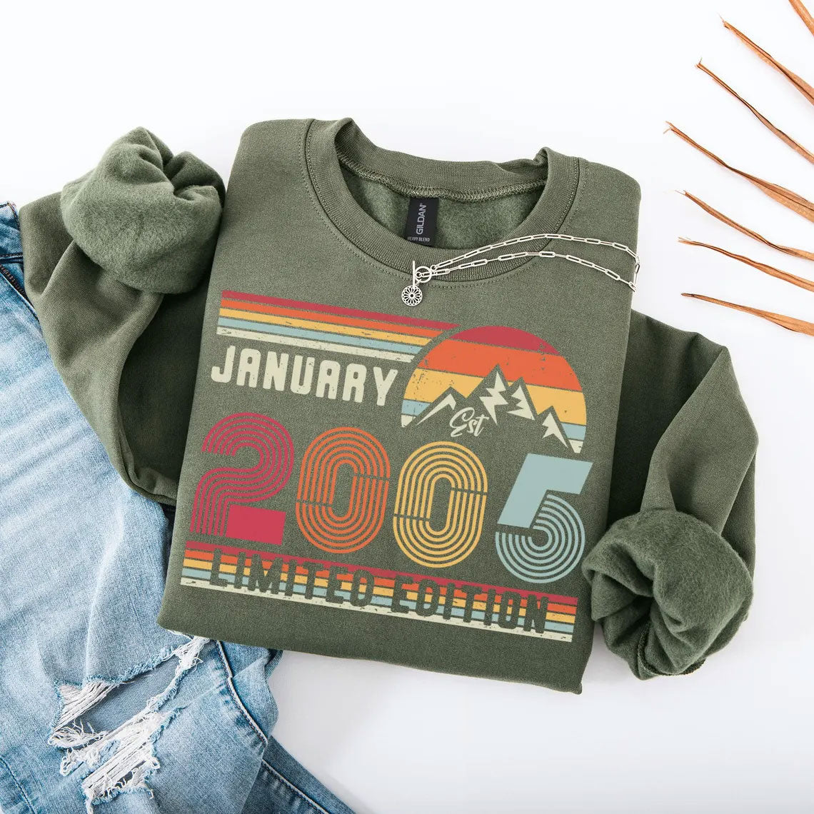 Personalisierter Geburtstags-Sweatshirt und T-Shirt