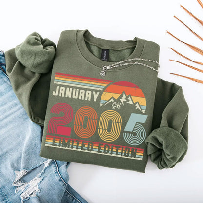 Personalisierter Geburtstags-Sweatshirt und T-Shirt
