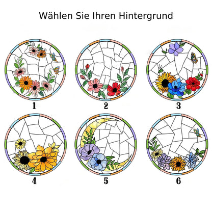 Personalisierter Haustier-Porträt-Glas-Sonnenfänger - Geschenk für Tierliebhaber