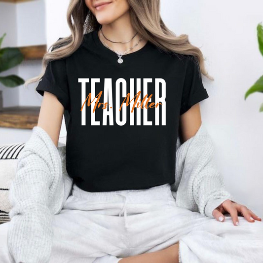 Personalisiertes Lehrer Dankeschön Shirt - Einzigartiges Geschenk mit persönlichem Namensdruck
