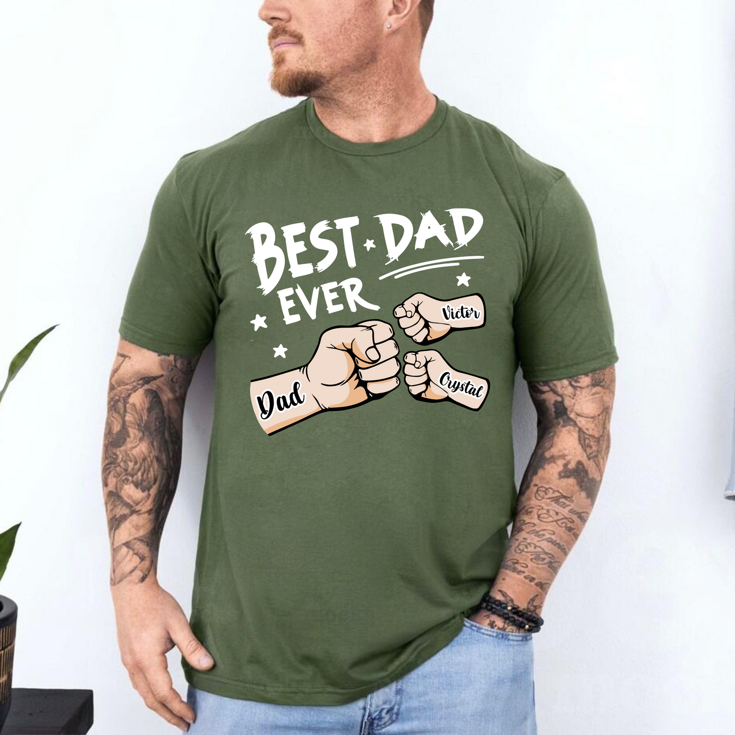 Dad and Kid Fist Bump - Personalized Father's Day Gift