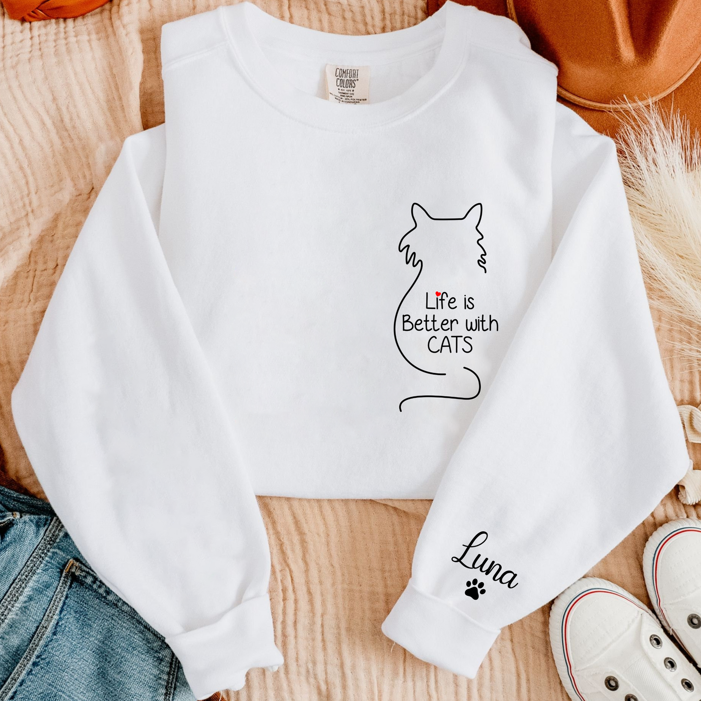 Life is Better with Cats - Personalizable Gift for Cat Lovers