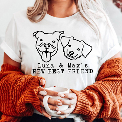 New Best Friend, Personalisiertes Haustier, Shirt für Tierfreunde