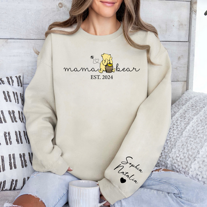 Mama Bear Custom Sweatshirt with Children’s Names - Loving Gift for Moms