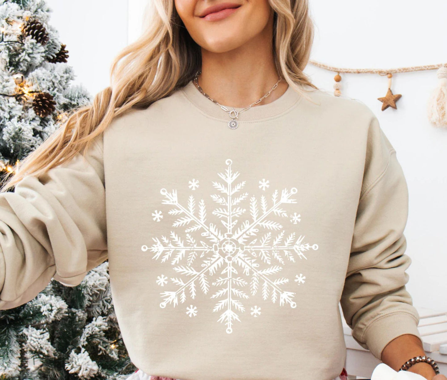 Schneeflocken Winter Weihnachtssweatshirt - Weihnachtsgeschenk