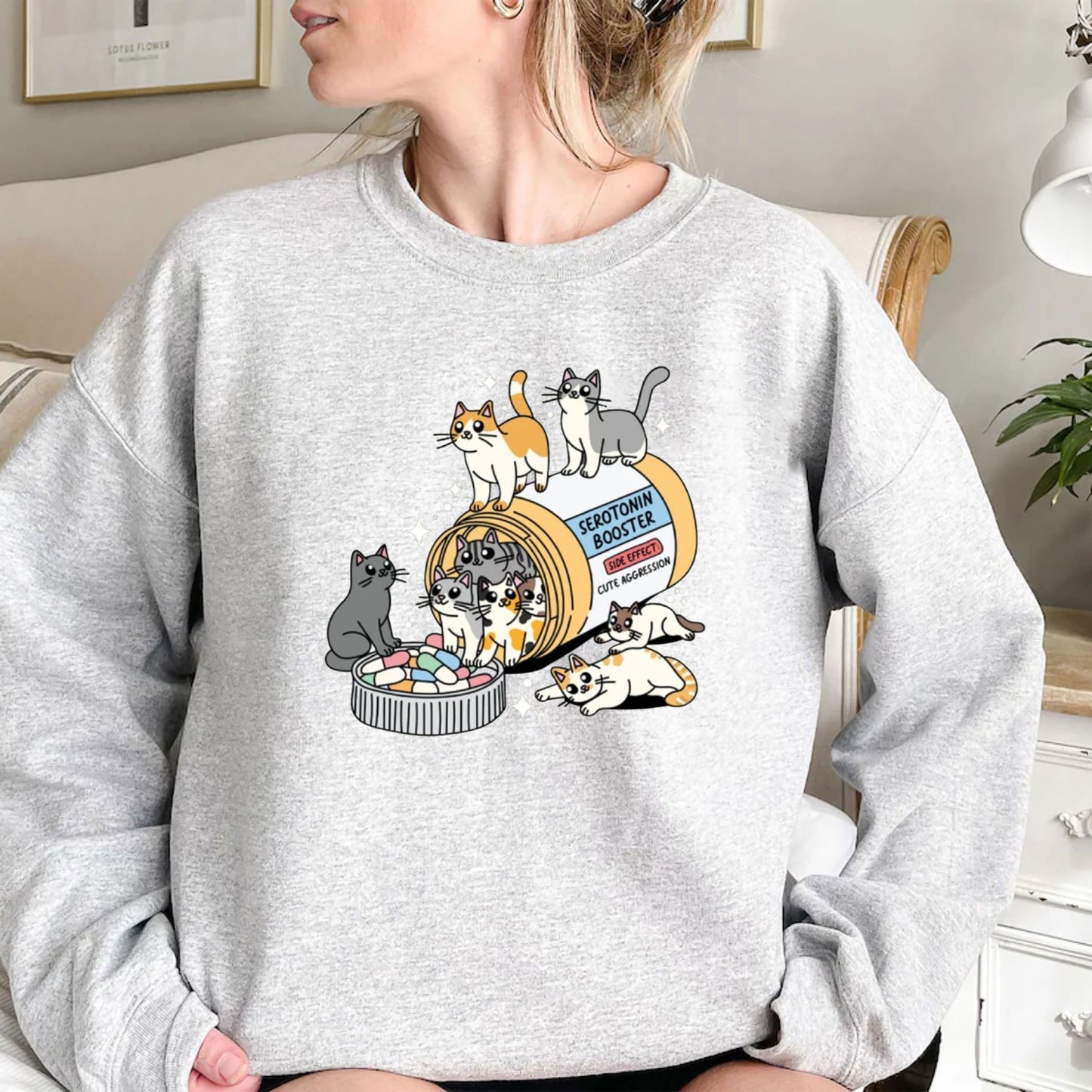 Antidepressivum Katze Sweatshirt - Geschenk für Katzenliebhaber