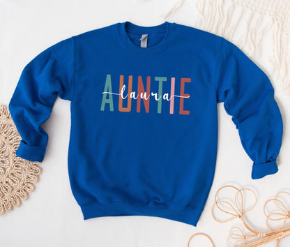 Individuelles Tante-Sweatshirt mit Namen - Geschenk für die Tante