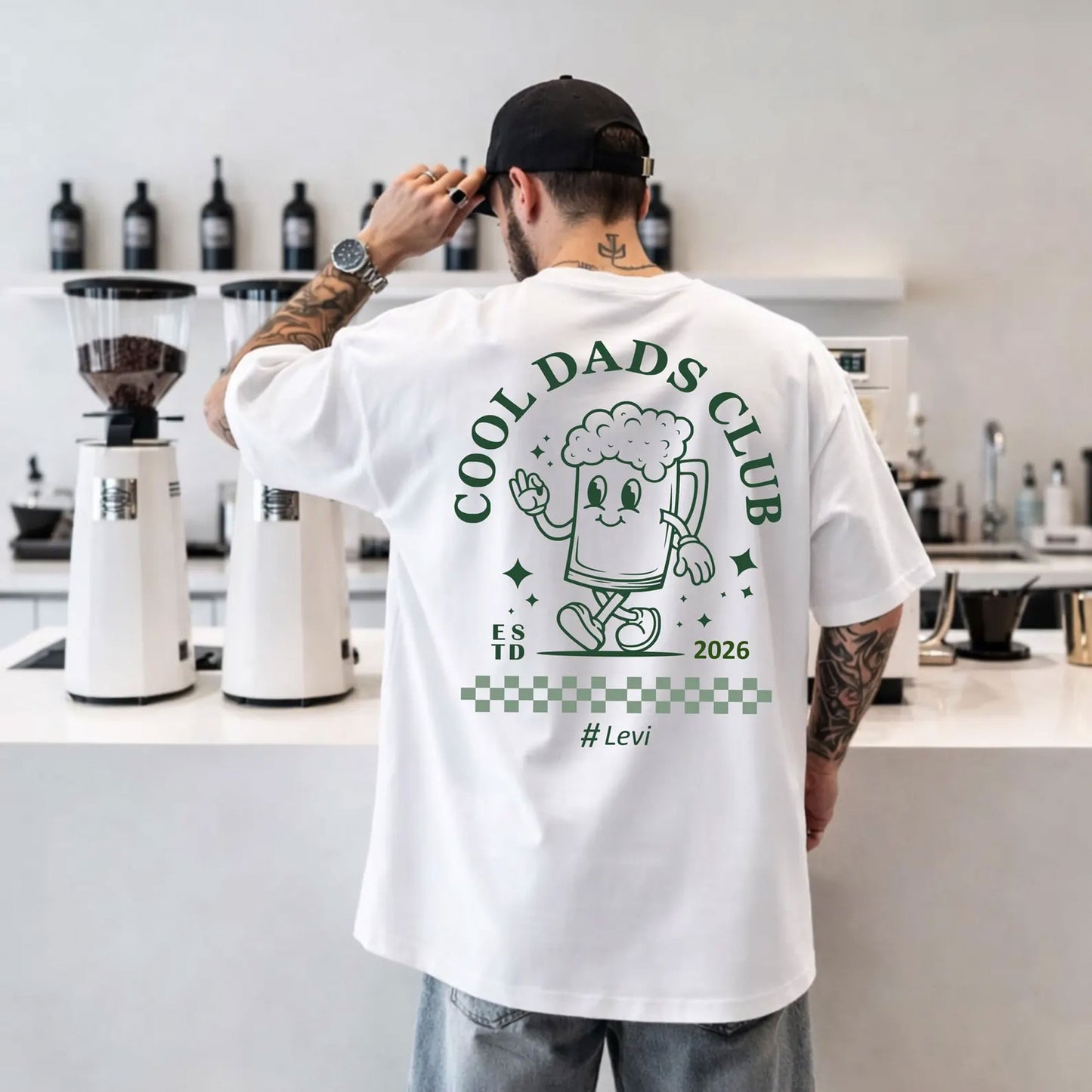 Personalisiert Cool Dads Club Shirts & Hoodie– Papa Geschenk mit Namen & Jahr