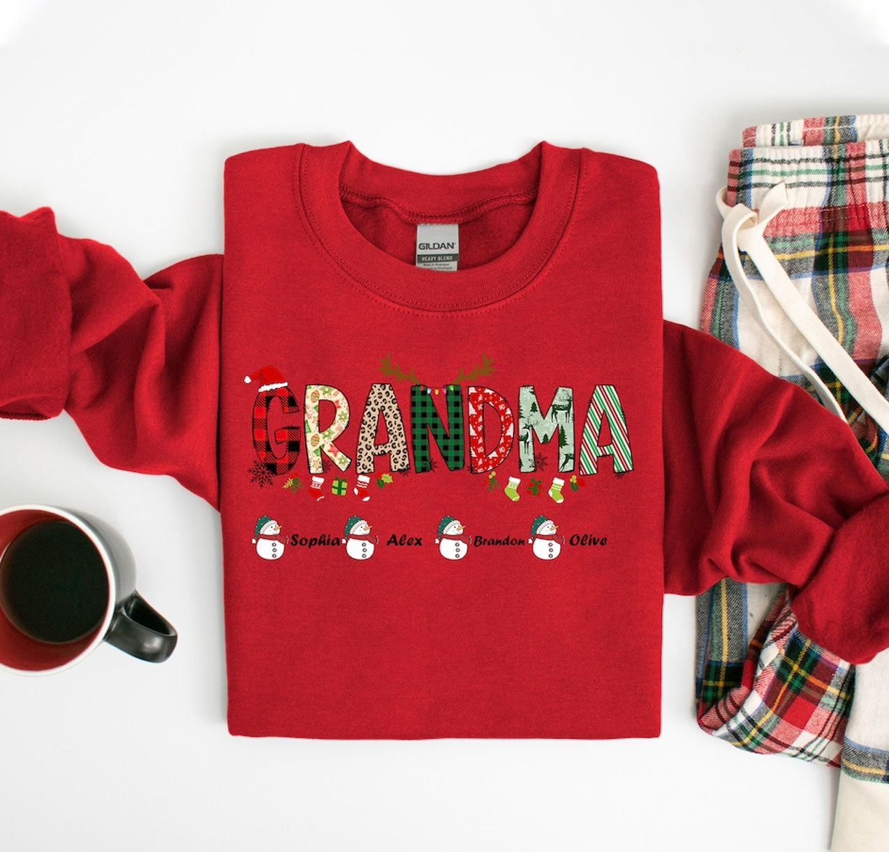 Personalisierter Oma Sweatshirt mit den Namen der Enkel