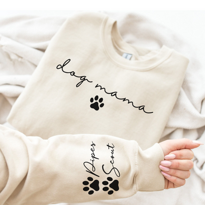 Individuelles 'Hundemama' Sweatshirt mit Haustiernamen