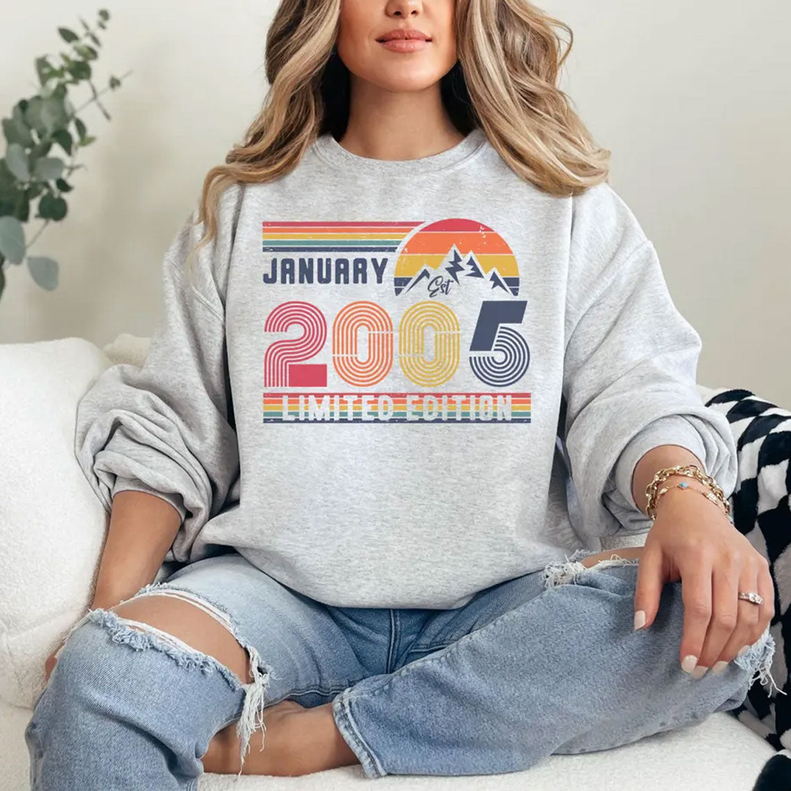 Personalisierter Geburtstags-Sweatshirt und T-Shirt