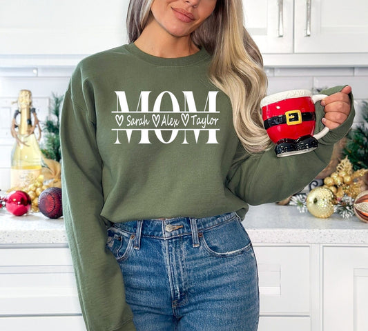 Personalisiertes Mama Sweatshirt mit Namen des Kindes - Individuelles Geschenk für Mama