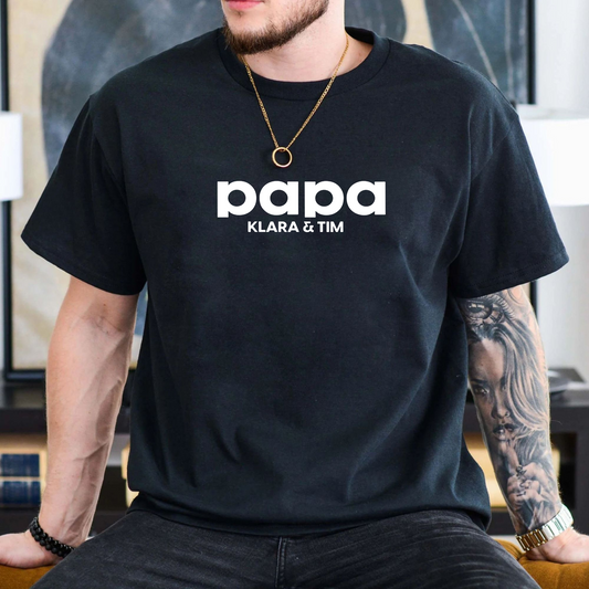 Papa - Personalisiertes T-Shirt - Geschenk für Väter