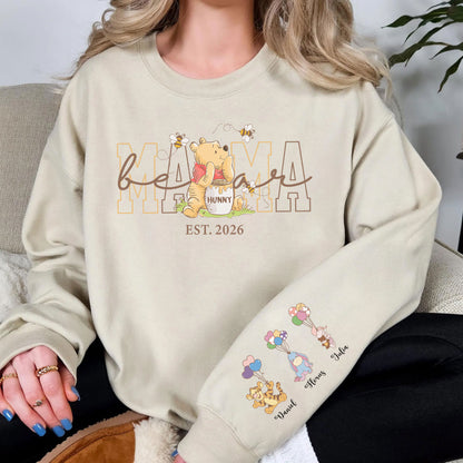 Personalisiertes Mama Bär Sweatshirt mit Kindernamen – Muttertagsgeschenk