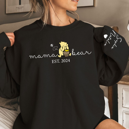 Mama Bear Custom Sweatshirt with Children’s Names - Loving Gift for Moms