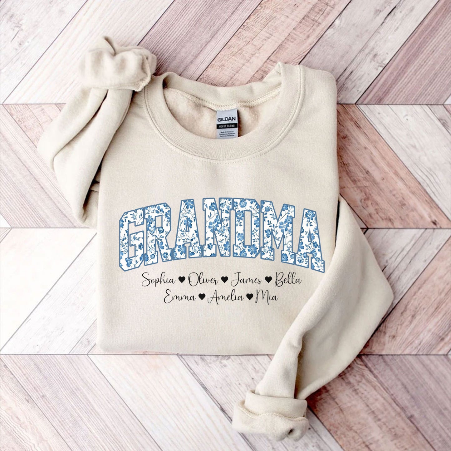 Personalisierter Oma Sweatshirt mit Enkel-Namen – Geschenk für Oma