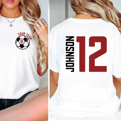 Personalisierte Fußballmama-Trikots – Feiern Sie 'Ihr Team' mit Namen und Nummer
