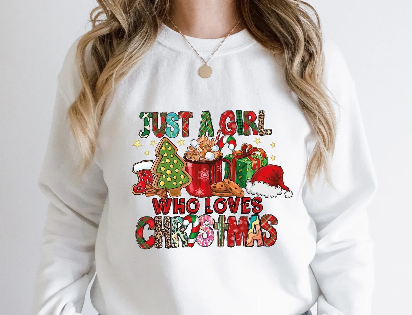 Just a Girl Who Loves Christmas-Sweatshirt – Festliches Geschenk für Sie