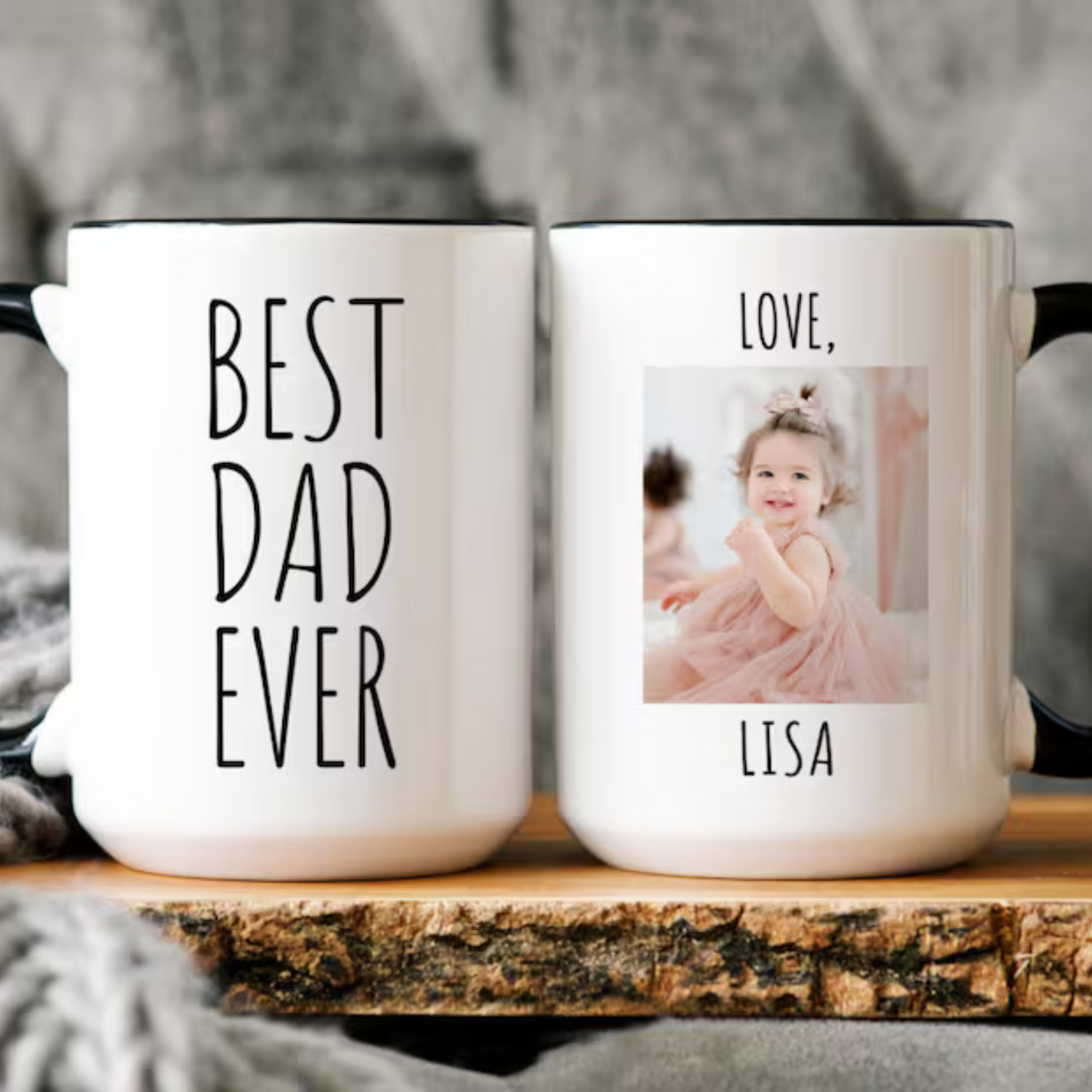 Bester Papa Aller Zeiten Tasse - Personalisierte Fototasse zum Vatertag