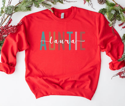 Individuelles Tante-Sweatshirt mit Namen - Geschenk für die Tante