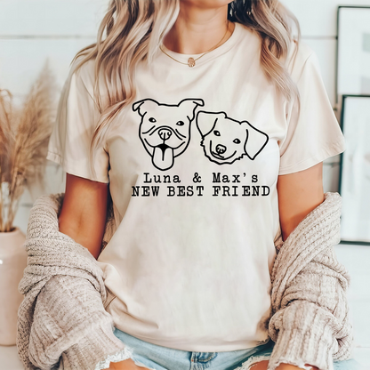 New Best Friend, Personalisiertes Haustier, Shirt für Tierfreunde