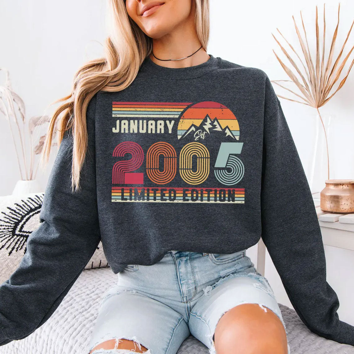 Personalisierter Geburtstags-Sweatshirt und T-Shirt
