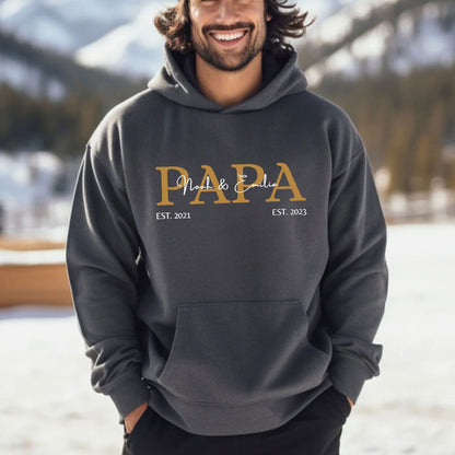 Personalisiertes Papa T-Shirt mit Name – Vatertagsgeschenk