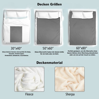 Personalisierte Decke mit Geburtsblumen: Erst Mutter, dann Oma, jetzt Uroma – Ein besonderes Geschenk für die Uroma