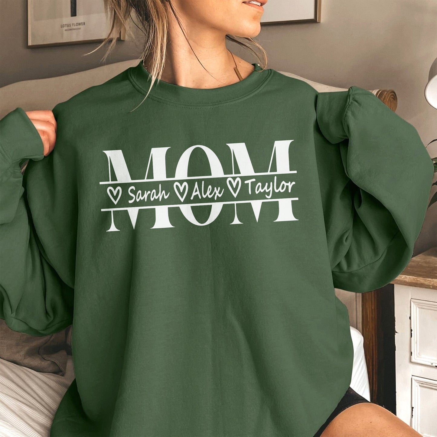 Personalisiertes Mama Sweatshirt mit Kindernamen – Geschenk für Mama