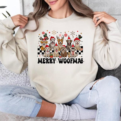 Merry Woofmas Sweatshirt – Weihnachtsgeschenk für Hundefreunde