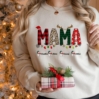 Personalisiertes Mama Sweatshirt mit Namen - Weihnachtsgeschenk für Mama