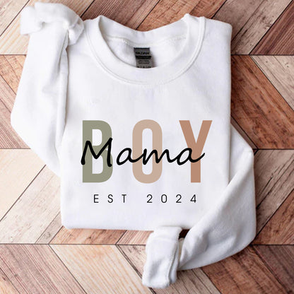 Personalisiertes Mama Shirts und Sweatshirt, Geschenk für die Mutter eines Jungen