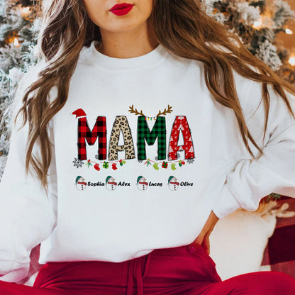 Personalisiertes Mama Sweatshirt mit Namen - Weihnachtsgeschenk für Mama