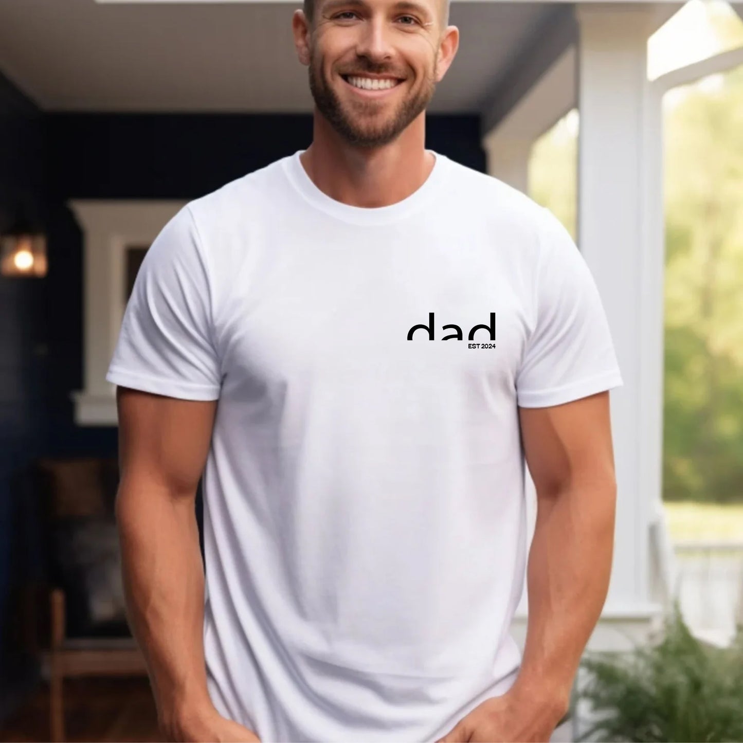 Personalised Papa Sweatshirt, Dad Est T-Shirt - Father's Day Gift