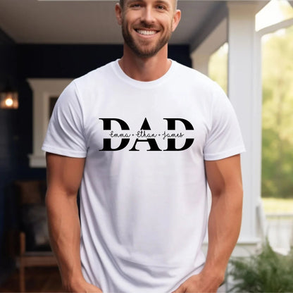 Personalisiertes Papa Shirt, Papa Shirt mit Kindernamen