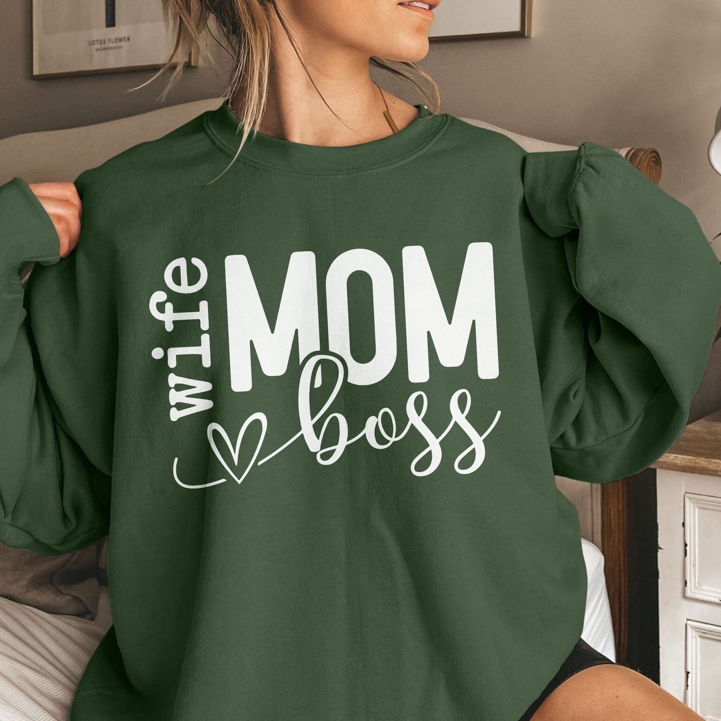 Mom Wife Boss Sweatshirt and Shirts, Mother's Day Gift