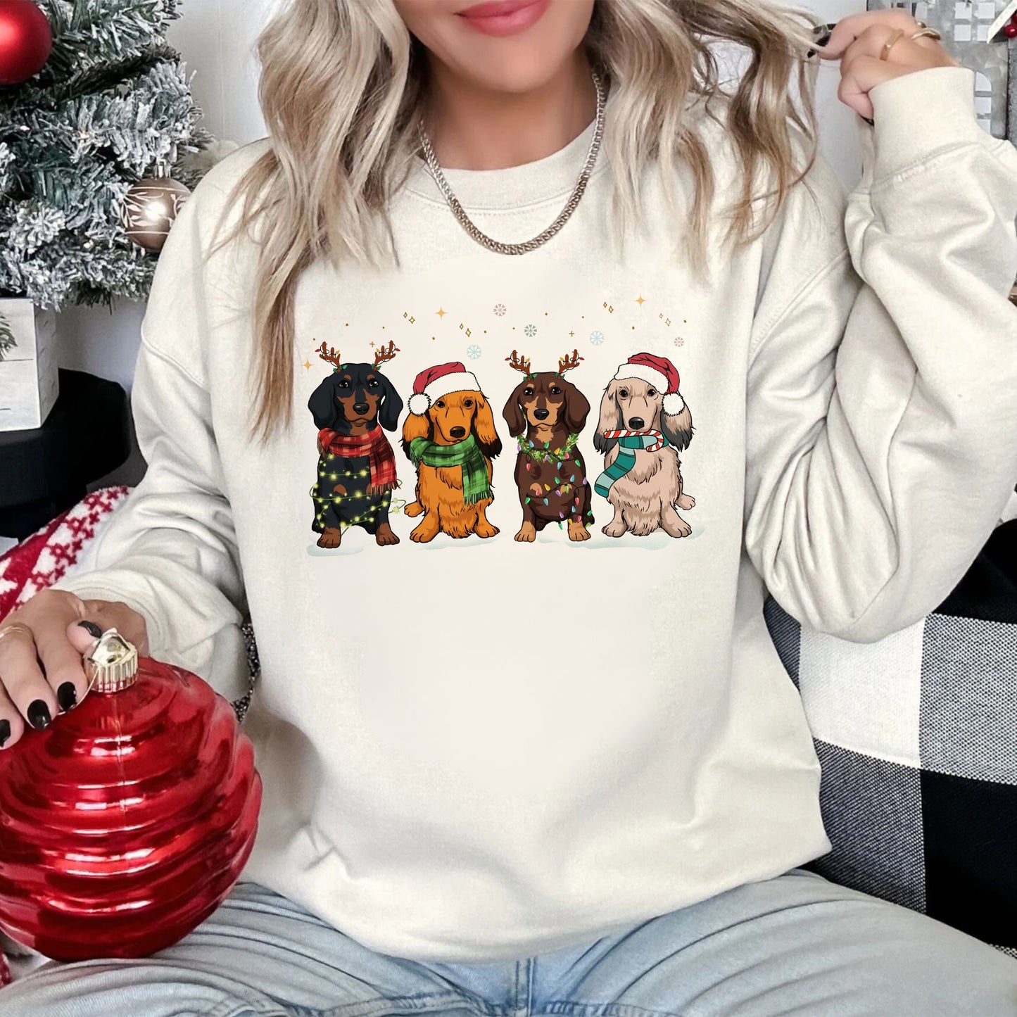 Dackel Weihnachts Sweatshirt – Geschenk für Dackel Mama