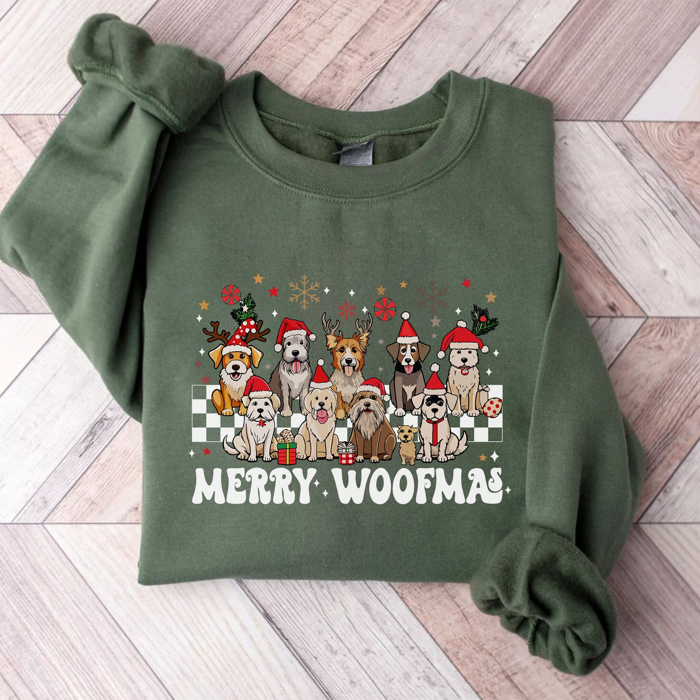 Merry Woofmas Sweatshirt – Weihnachtsgeschenk für Hundefreunde