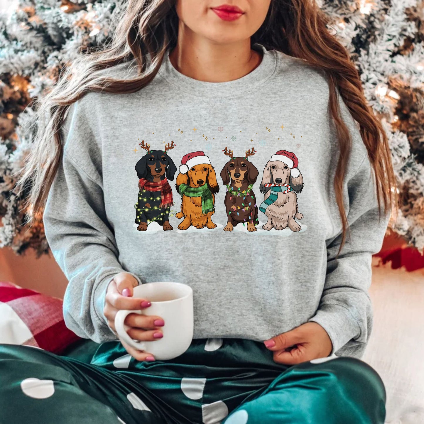 Dackel Weihnachts Sweatshirt – Geschenk für Dackel Mama