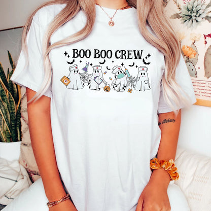 Boo Boo Crew Shirt - Geschenk für Krankenschwester, Lustiges Halloween Krankenschwester Shirt