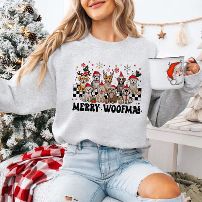 Merry Woofmas Sweatshirt – Weihnachtsgeschenk für Hundefreunde