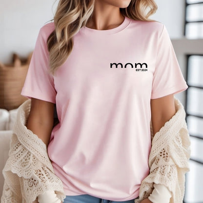 Personalized Mom Est Shirt, Gift for Mom T-Shirt