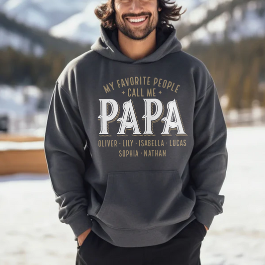 Personalisiertes Geschenk für Papa – Papa Shirt mit Kindernamen