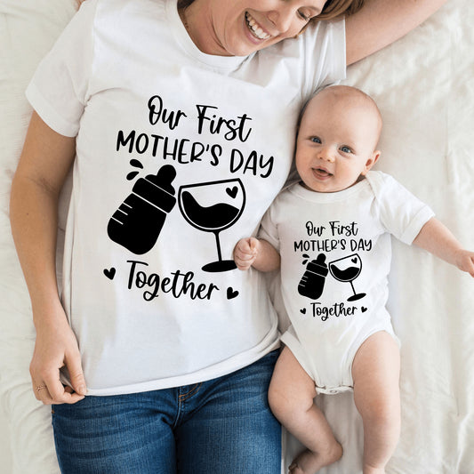 Our First Mother's Day Shirt, Mothers Day Matching Gift
