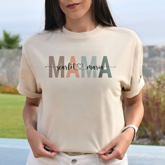 Personalisiertes Mutter Shirt mit Namen, Geschenk für Mama