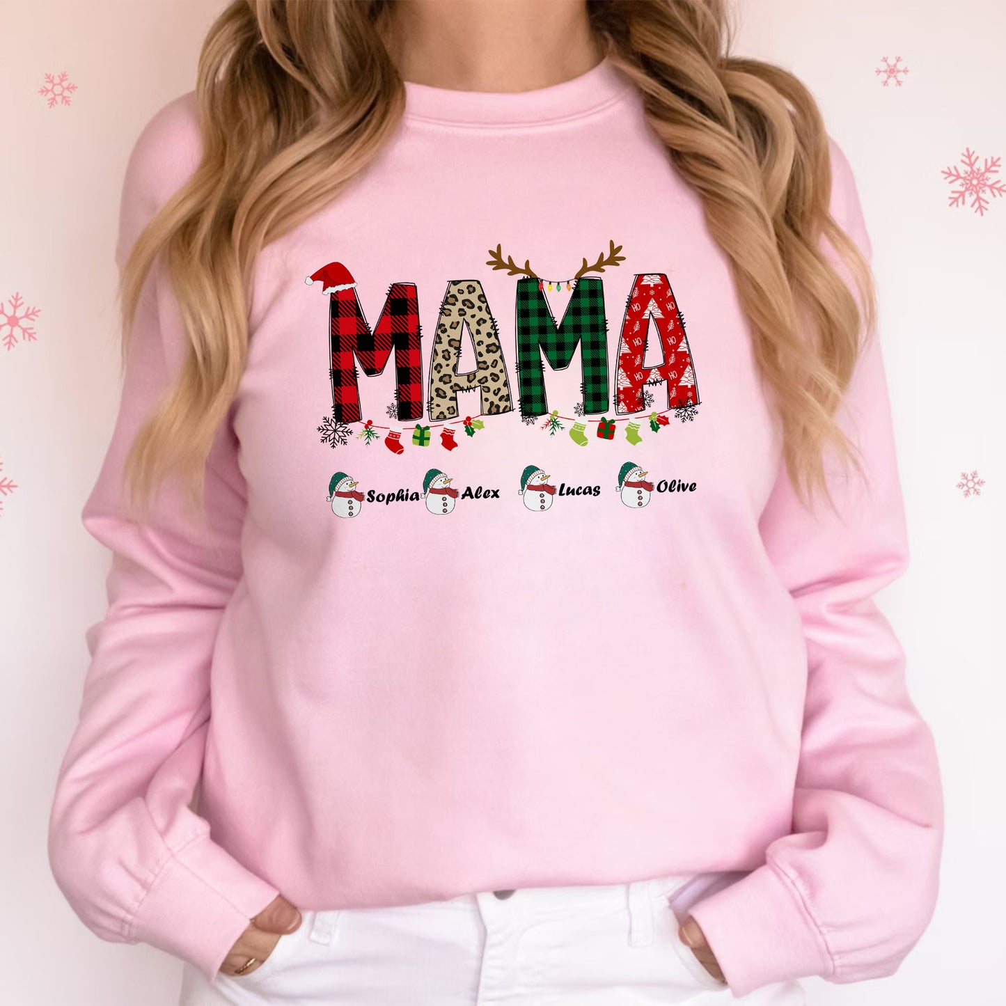 Personalisiertes Mama Sweatshirt mit Namen - Weihnachtsgeschenk für Mama