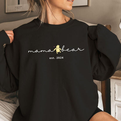 Personalisiertes Mama Bär Winnie The Pooh Sweatshirt - Geschenk für Mama - GiftHaus